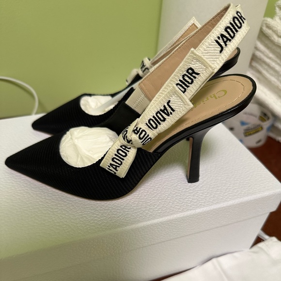 Dior shoes j’adior slingback pump black technical fabric - Picture 2 of 4